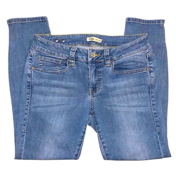 CAbi La Jolla Cropped Skinny w/ Zipper Hems Sz 6 - Picture 1 of 7
